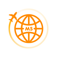 outline drawing of a the globe